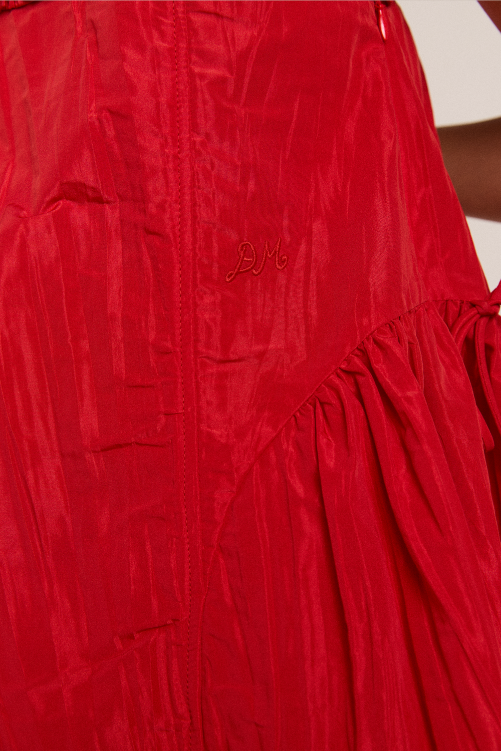 Elina Midi Dress Red Taffeta