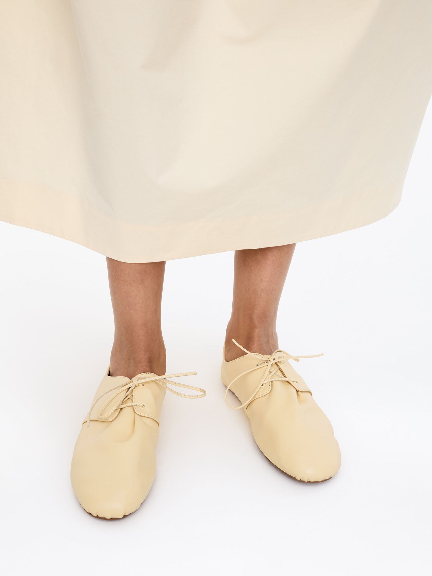 Soft Leather Lace-Up Shoes