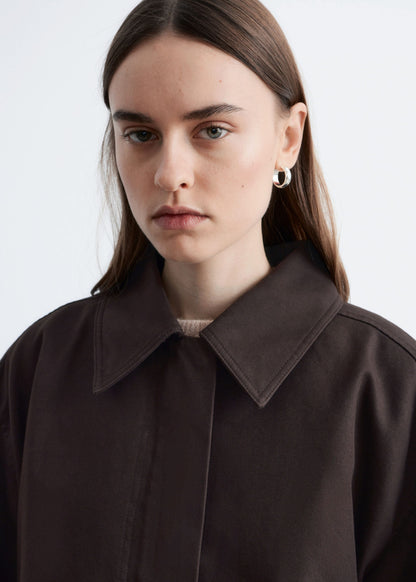 Oversized Drawstring Utility Jacket