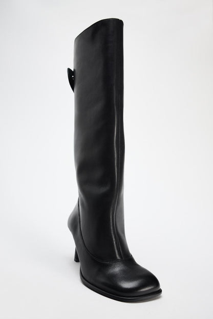 Leather Boots with Wide Calf