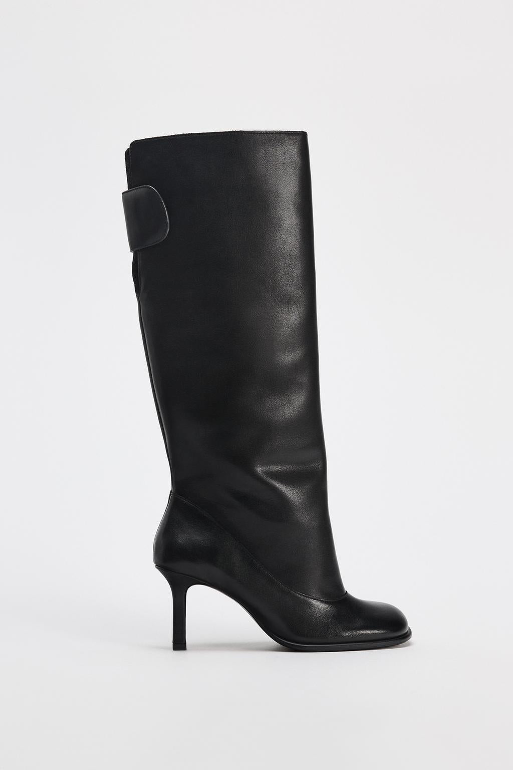 Leather Boots with Wide Calf