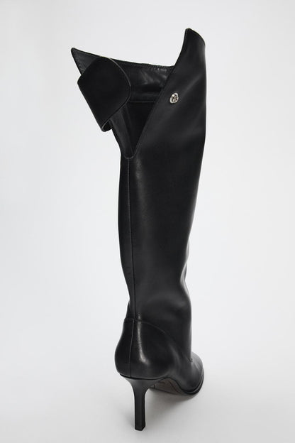 Leather Boots with Wide Calf