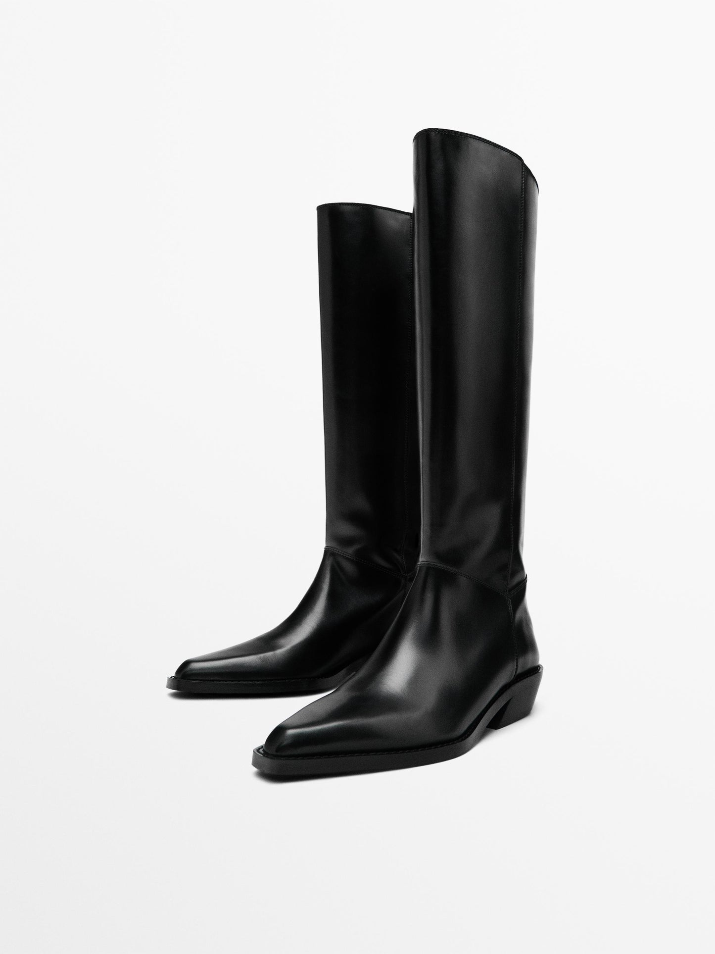 Leather cowboy boots