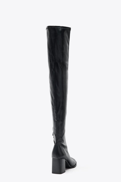 High-Leg Heeled Boots