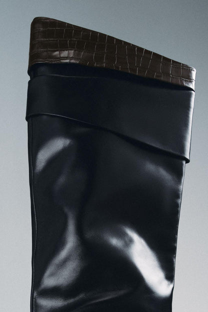 Limited Edition Leather Knee-High Boots