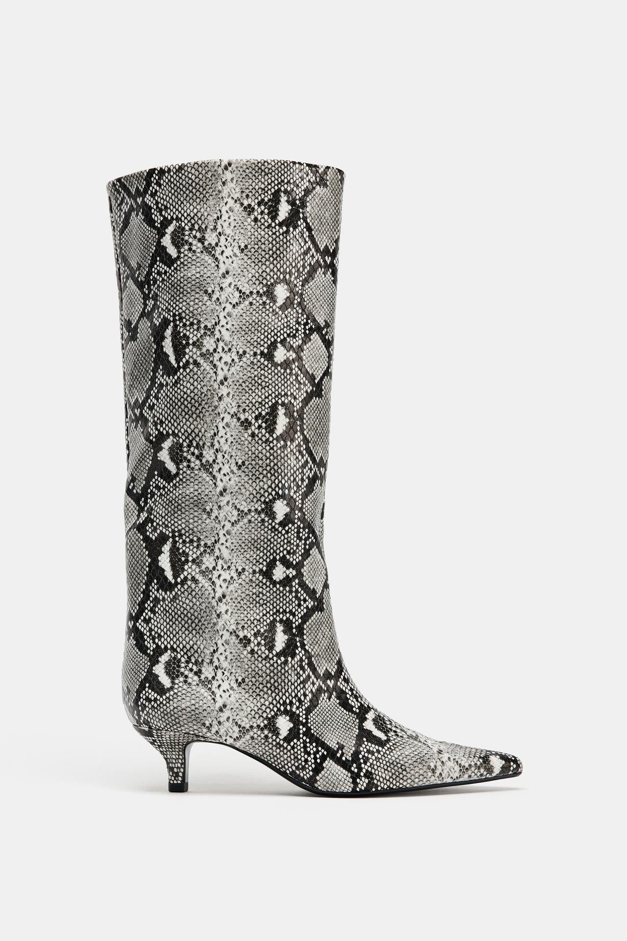 Animal Print Heel Boots