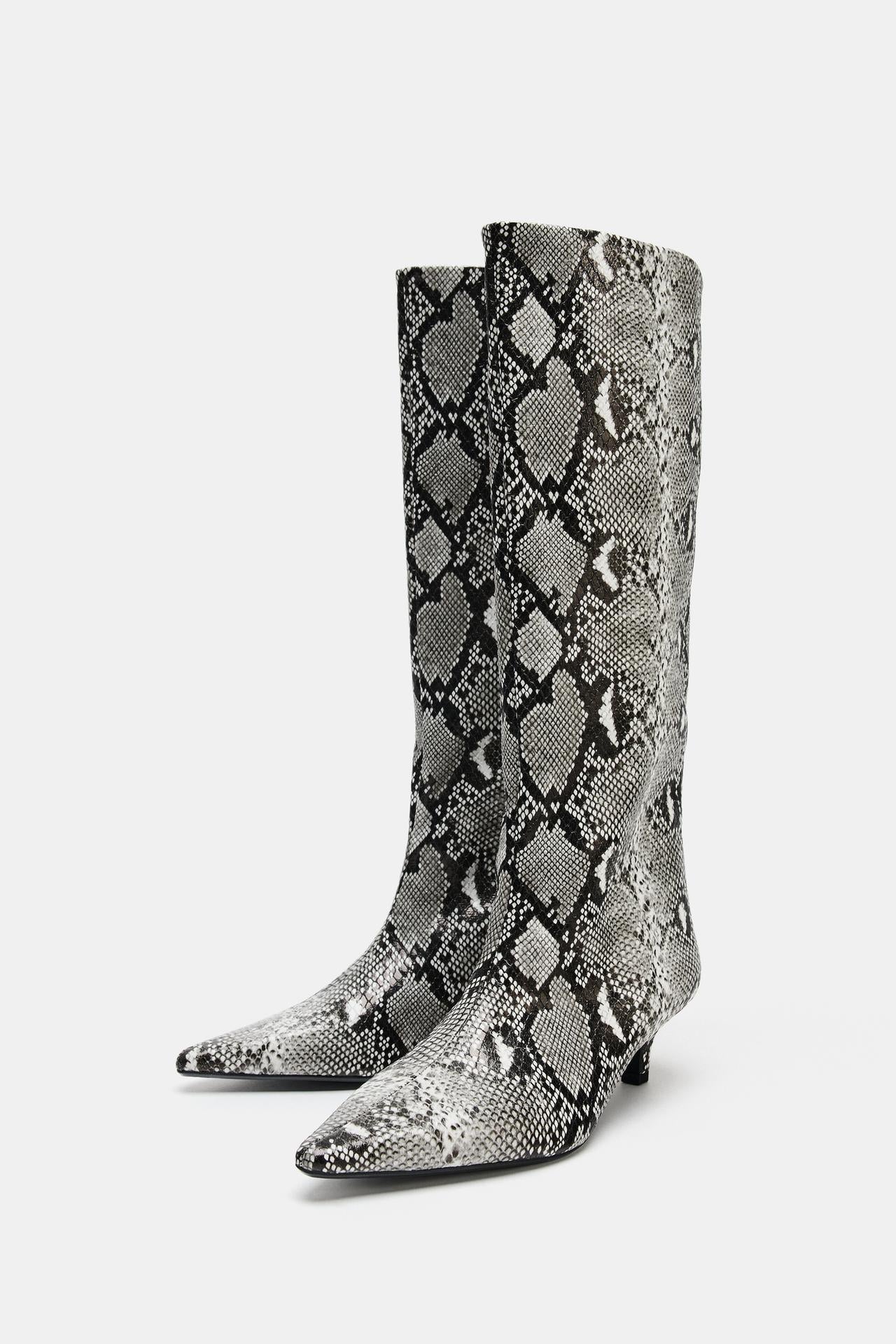 Animal Print Heel Boots