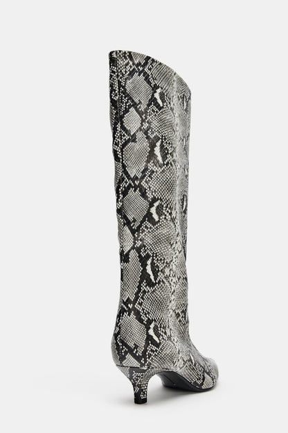 Animal Print Heel Boots