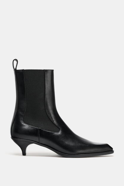 Limited Edition Leather Kitten Heel Ankle Boots