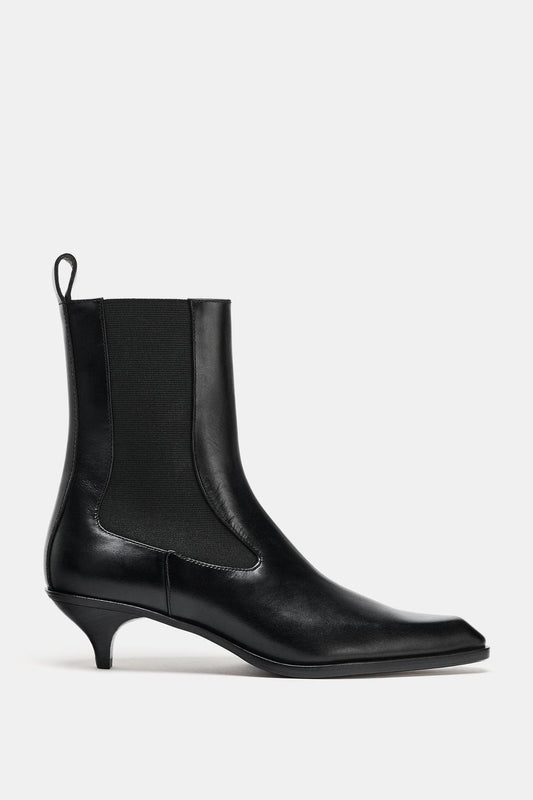 Limited Edition Leather Kitten Heel Ankle Boots