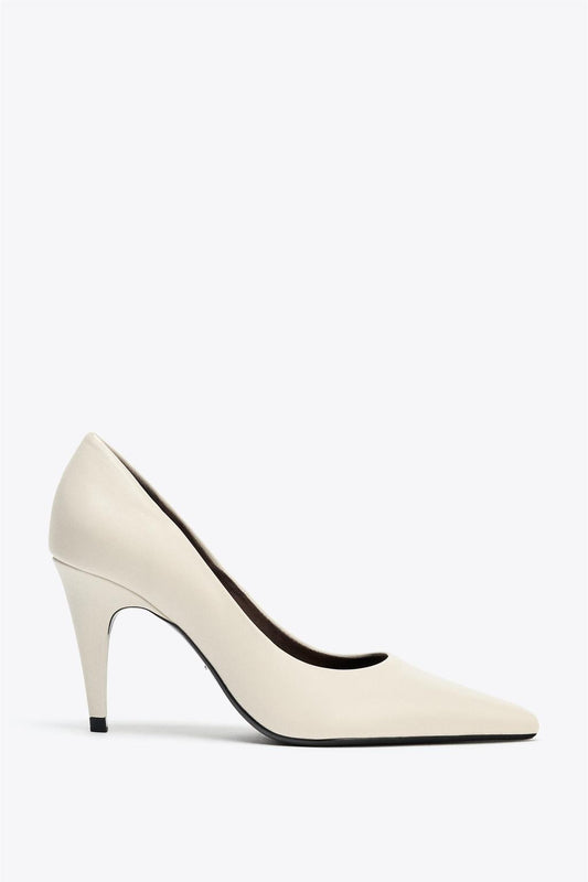 Leather High-Heel Shoes