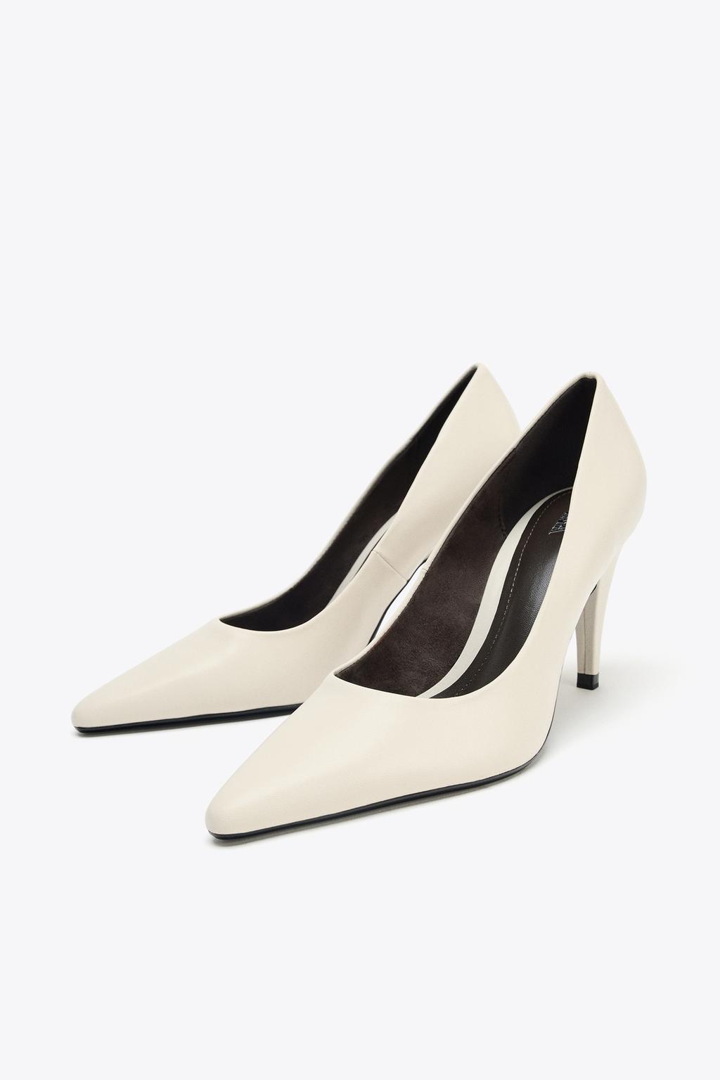 Leather High-Heel Shoes