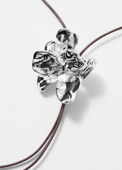Flower Bolo Tie Necklace
