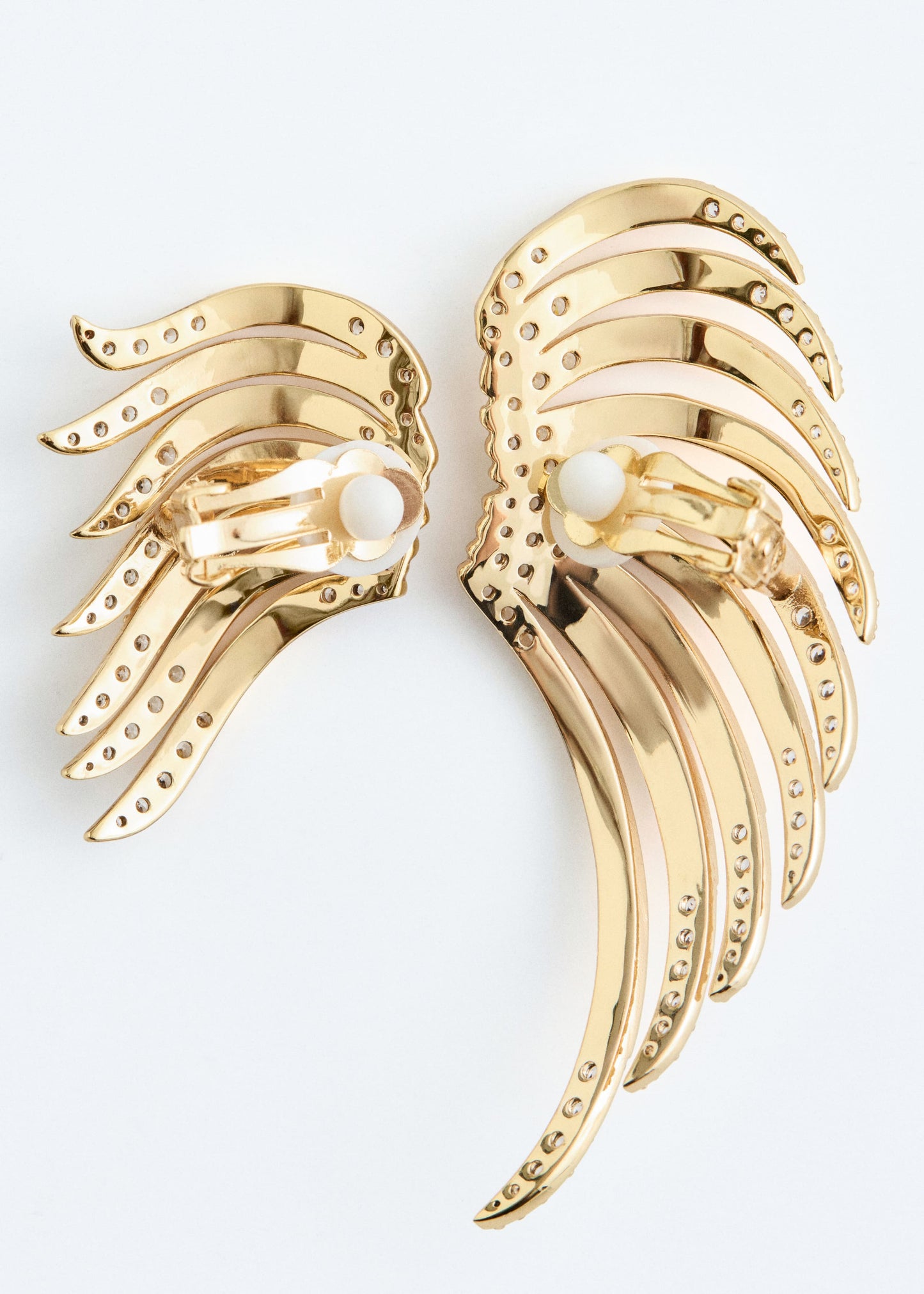 Multi Wire Crystal Cuff Earrings