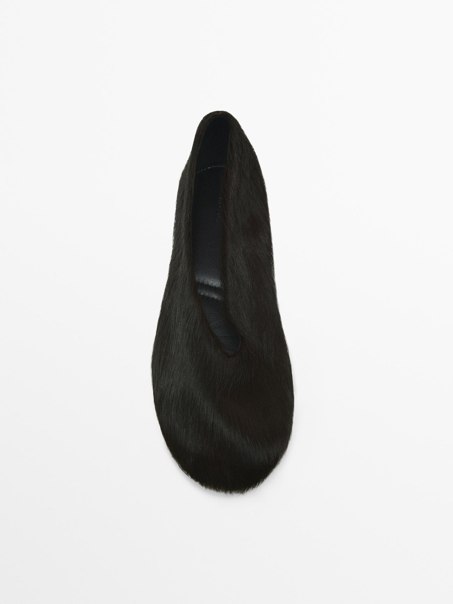 Furskin ballet flats