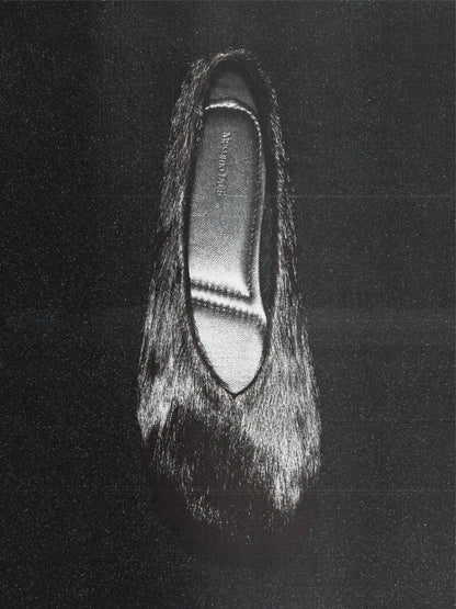 Furskin ballet flats