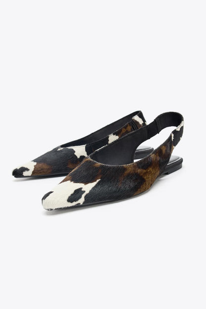 Leather Slingback Ballet Flats