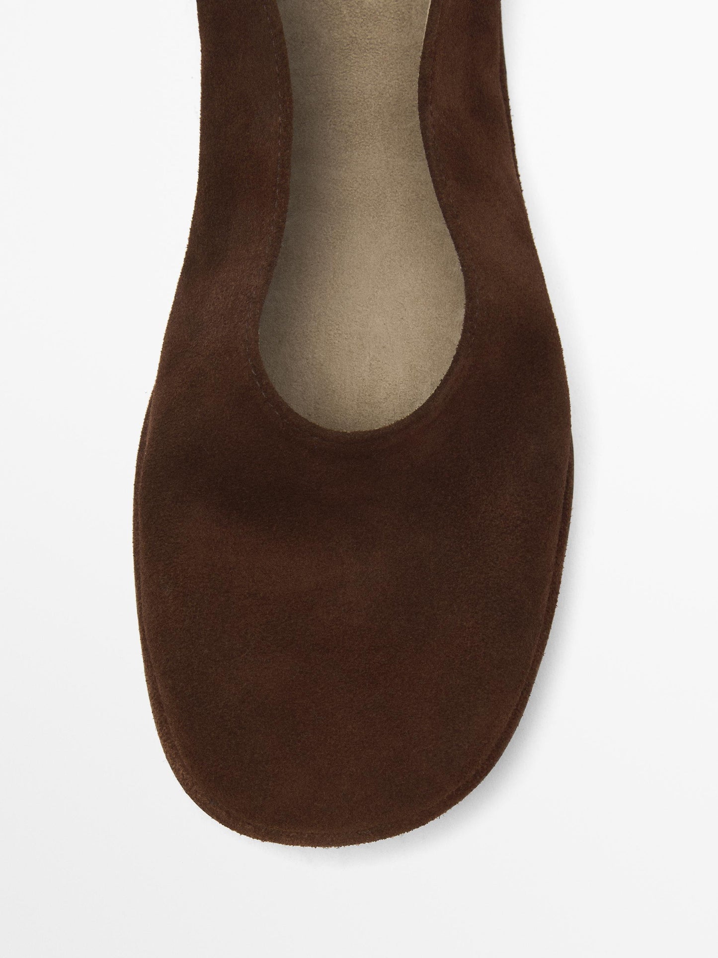 Ballet flats with buckled ankle strap · Brown · Flat Shoes | Massimo Dutti