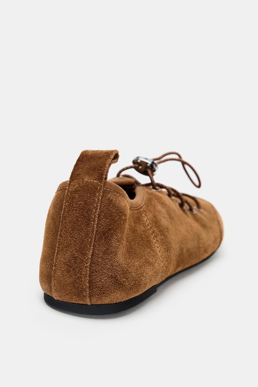 Sporty Split Suede Flat Shoes
