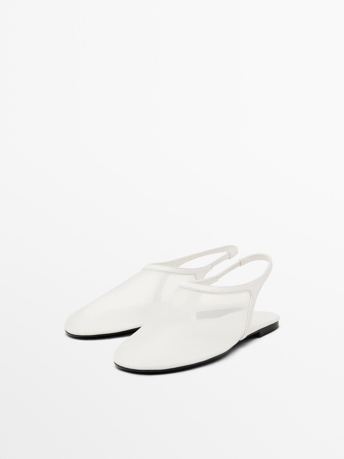 Mesh slingback ballet flats