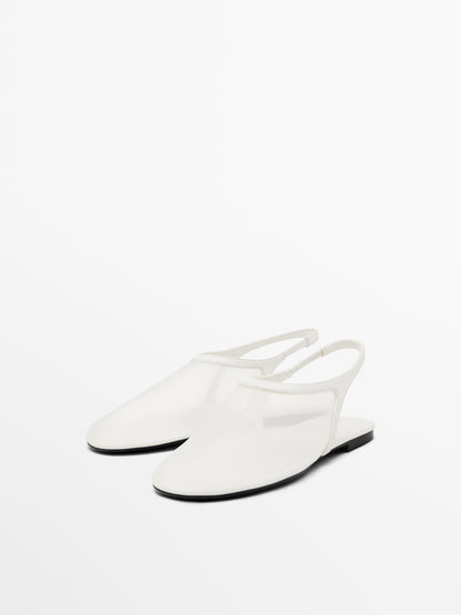 Mesh slingback ballet flats