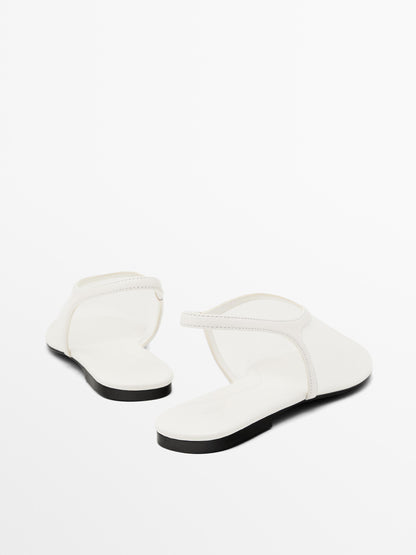 Mesh slingback ballet flats