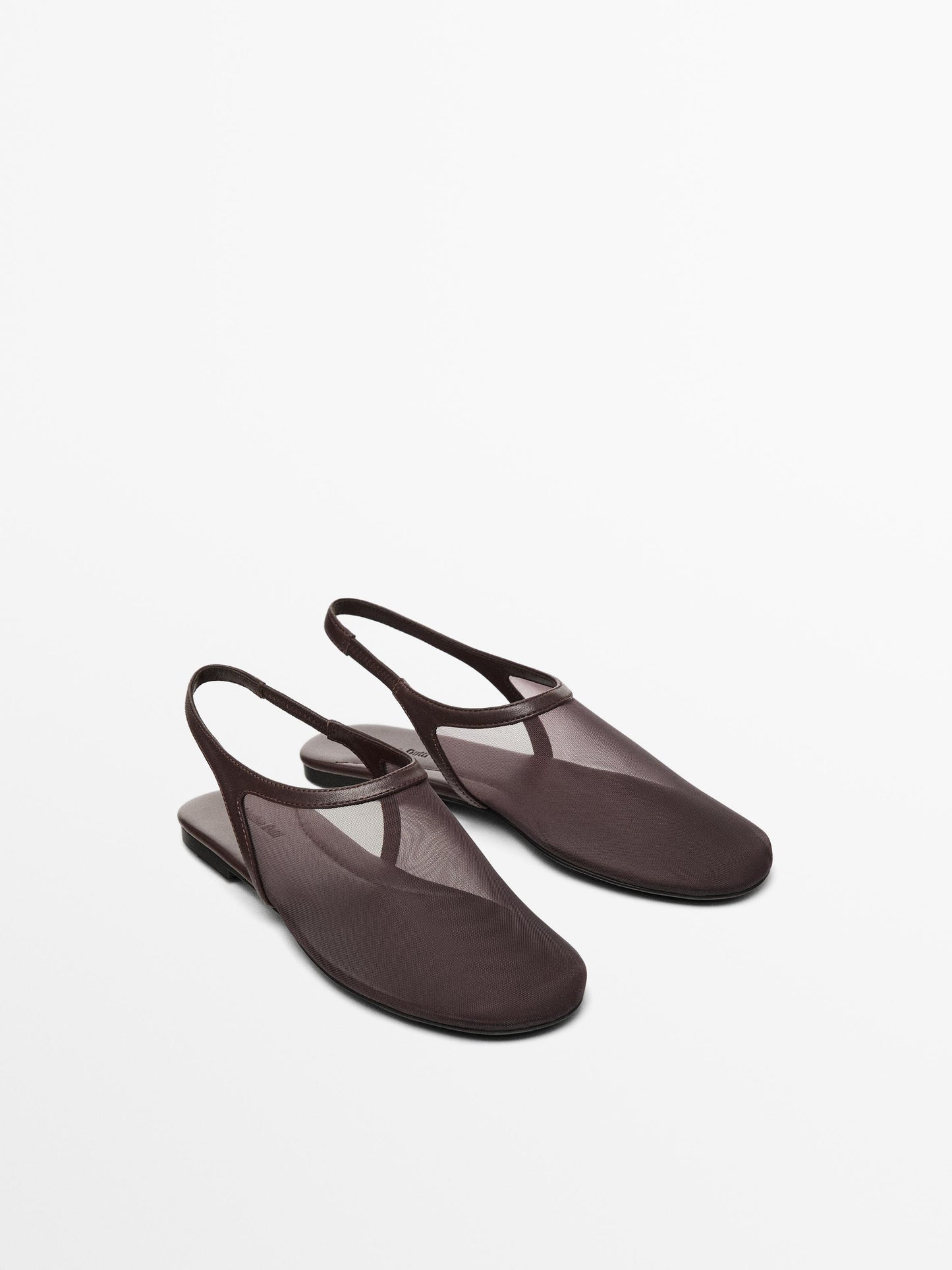 Mesh slingback ballet flats