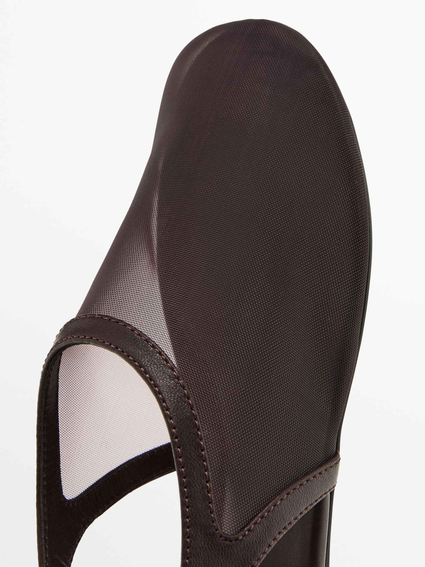 Mesh slingback ballet flats