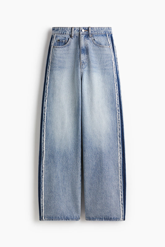 Side-panelled jeans