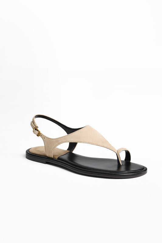 Suede Toe Sandals