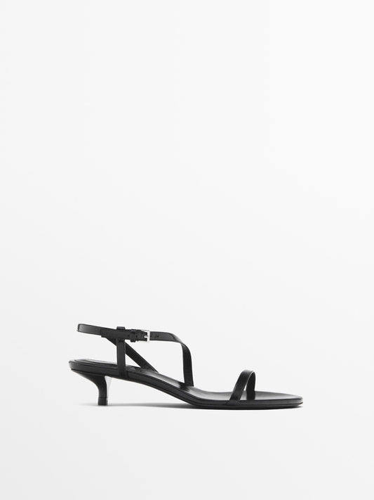 Strappy heel sandals