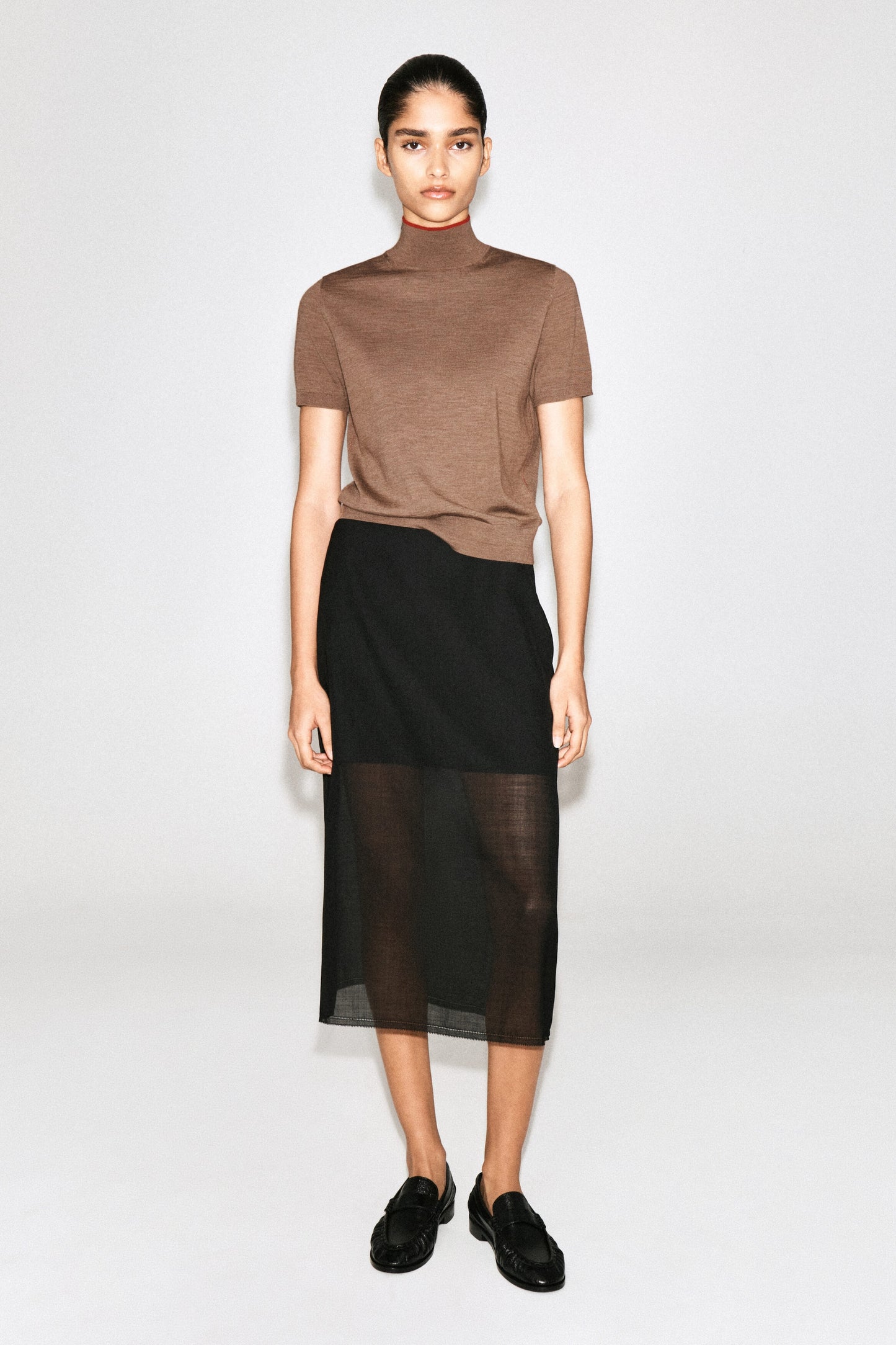 Merino Wool High-Neck Top