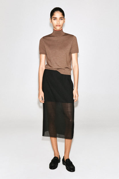 Merino Wool High-Neck Top