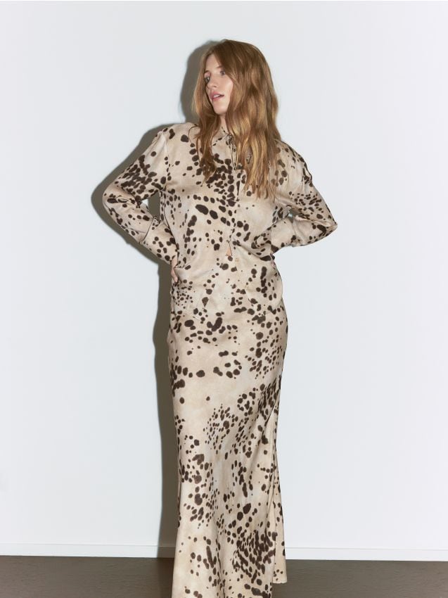 Patterned viscose shirt