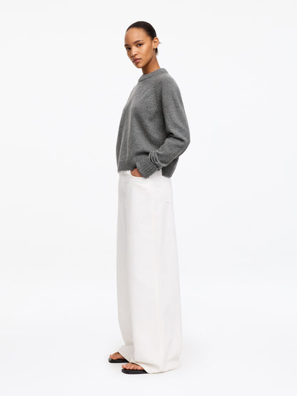 Folded Sleeve Wool Jumper
