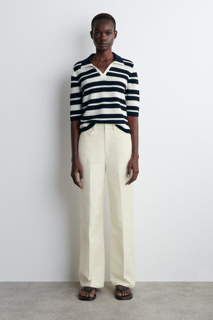 Open-Knit Polo Shirt