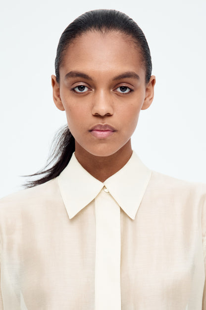 Waisted sheer shirt