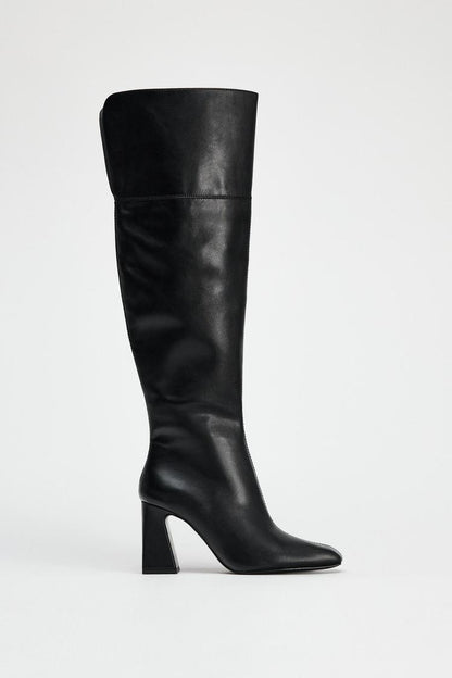 Over-the-knee high heel boots