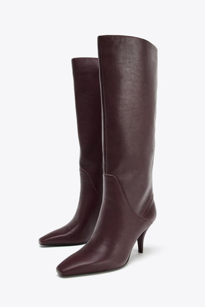Leather Heeled Boots