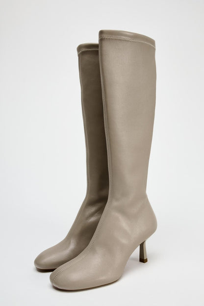 Soft leather knee-high boots