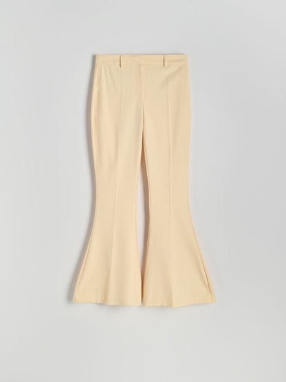 Wool blend flare trousers