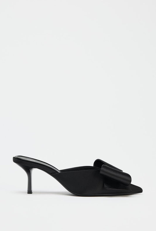 Bow High-Heel Mules