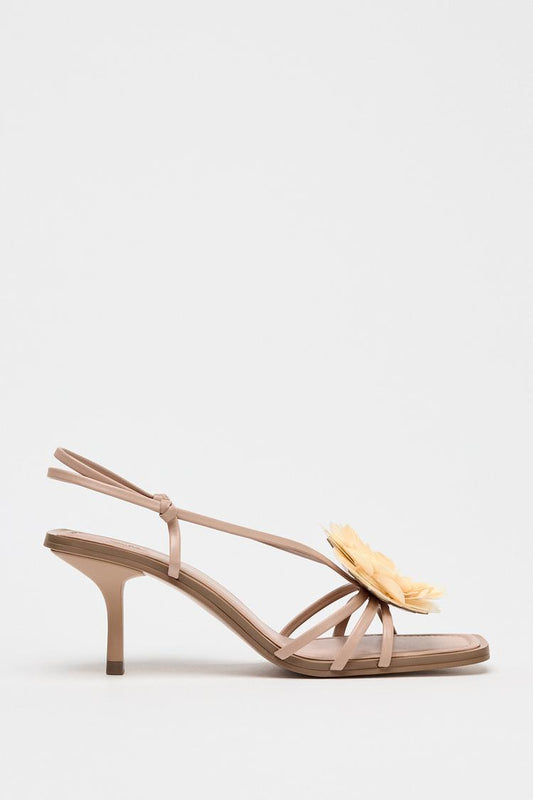 Flower Heeled Sandals