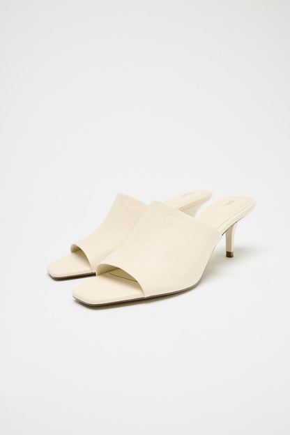 Leather mules