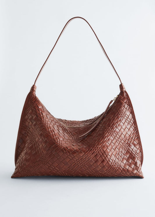 Interwoven Leather Tote Bag
