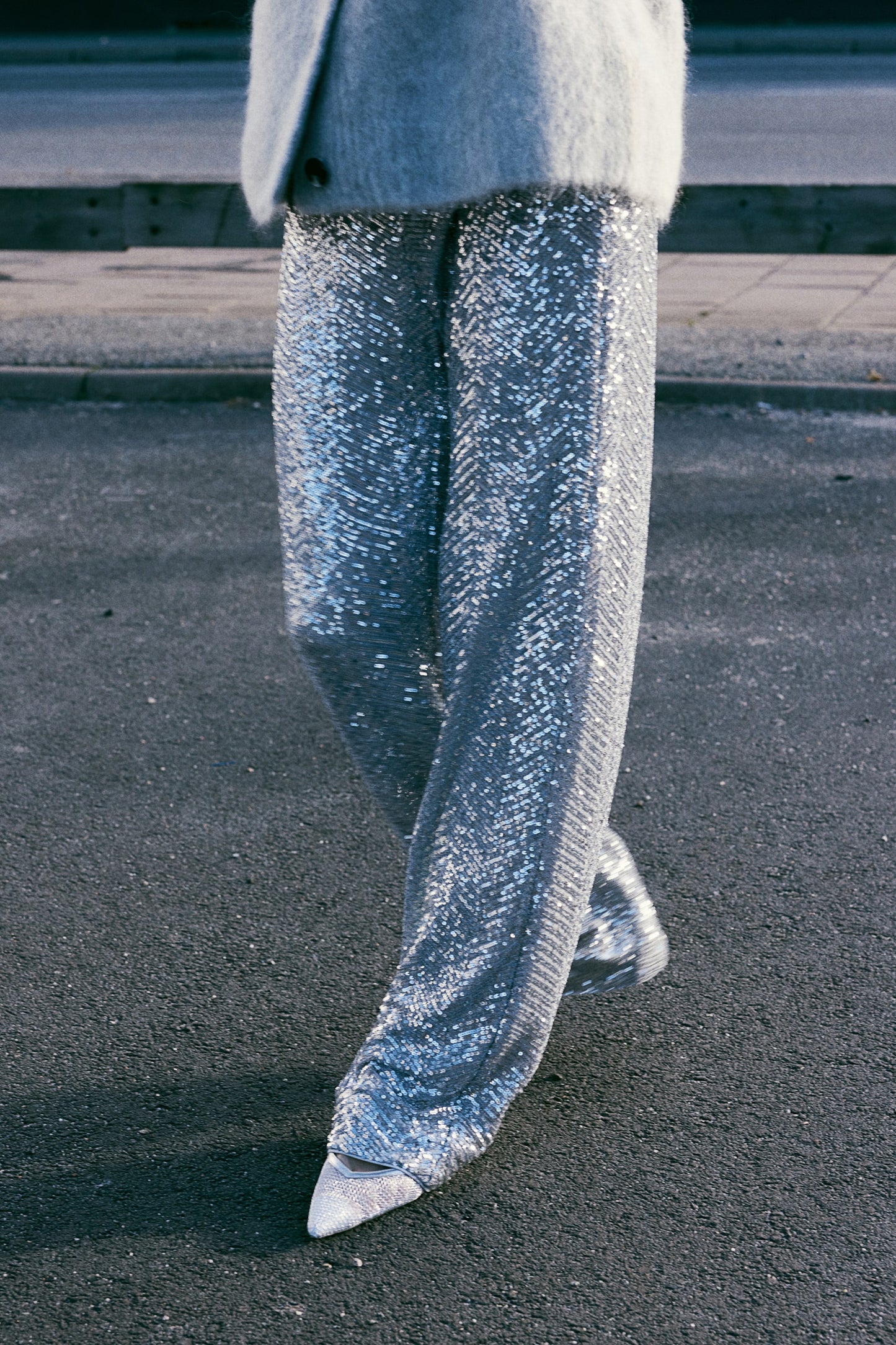 Sequined trousers