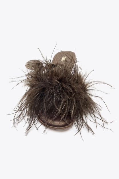 Feather Flat Sandals