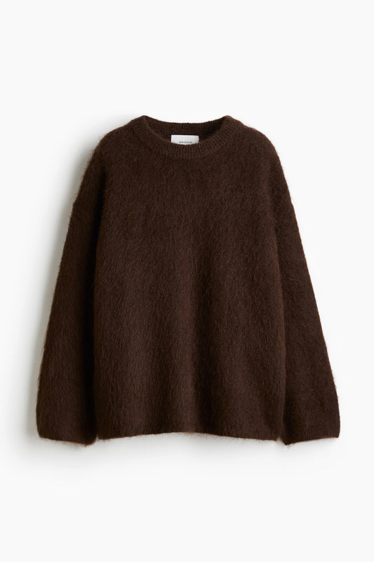 Oversized mohair-blend jumper