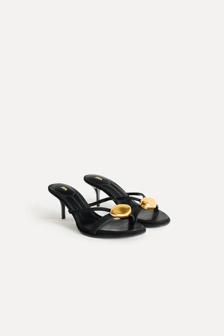 Leather Sandals with Metal Detail 50th Anniversary