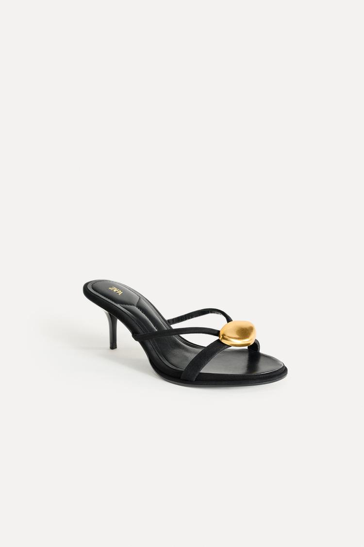 Leather Sandals with Metal Detail 50th Anniversary